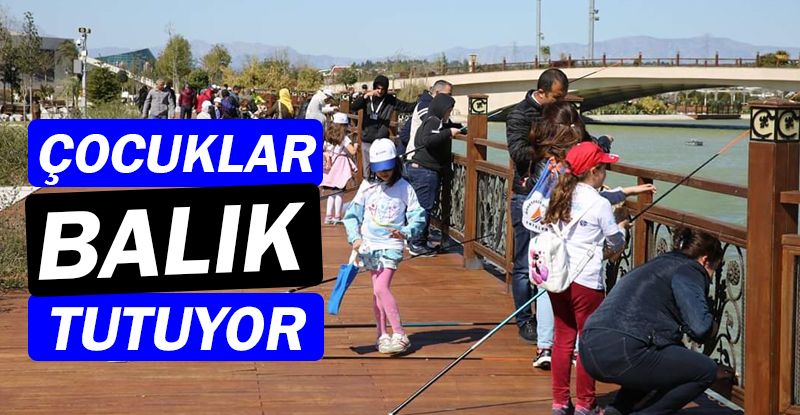 Çocuklar EXPO'da balık tutuyor!